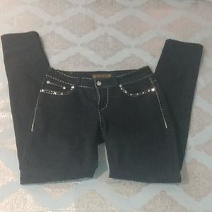 Classic Blue Jeans with rhinestones